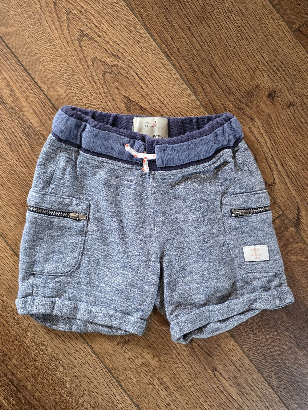 Zara Heather Grey Knit Shorts with Drawstring